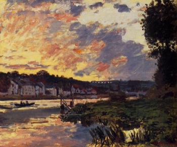 尅勞德 莫奈 The Seine at Bougeval, Evening